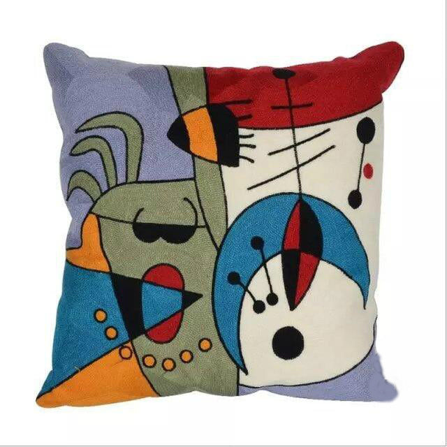 Picasso Embroidered Pillow Cover Collection