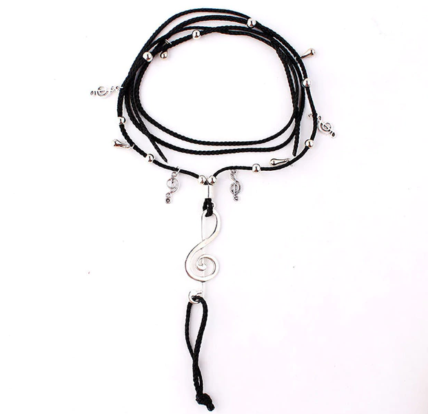 Musical Symbol Silver Anklet