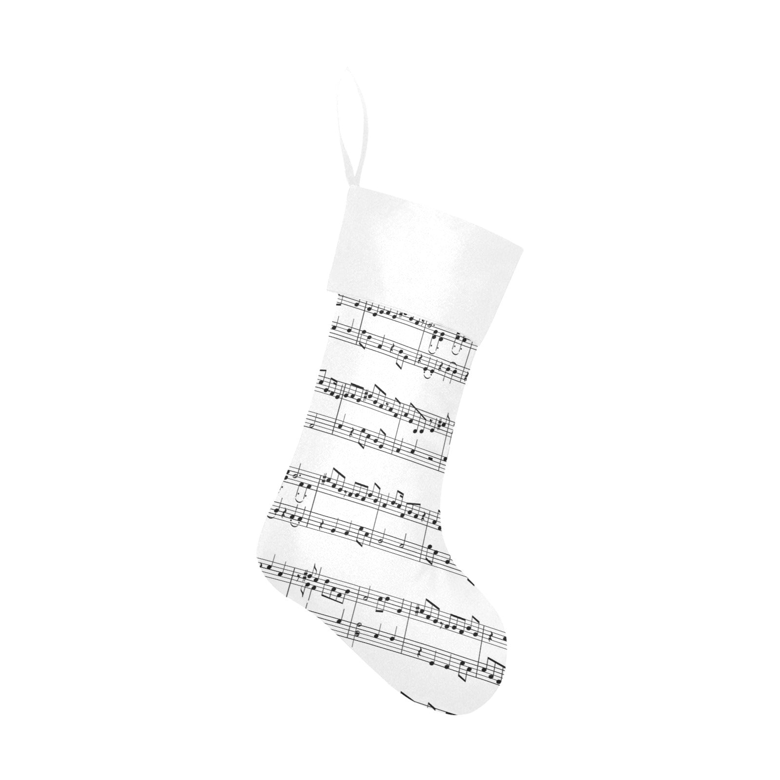 Music Sheet White Christmas Stocking