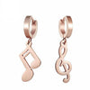 Music Note Hoop Earrings