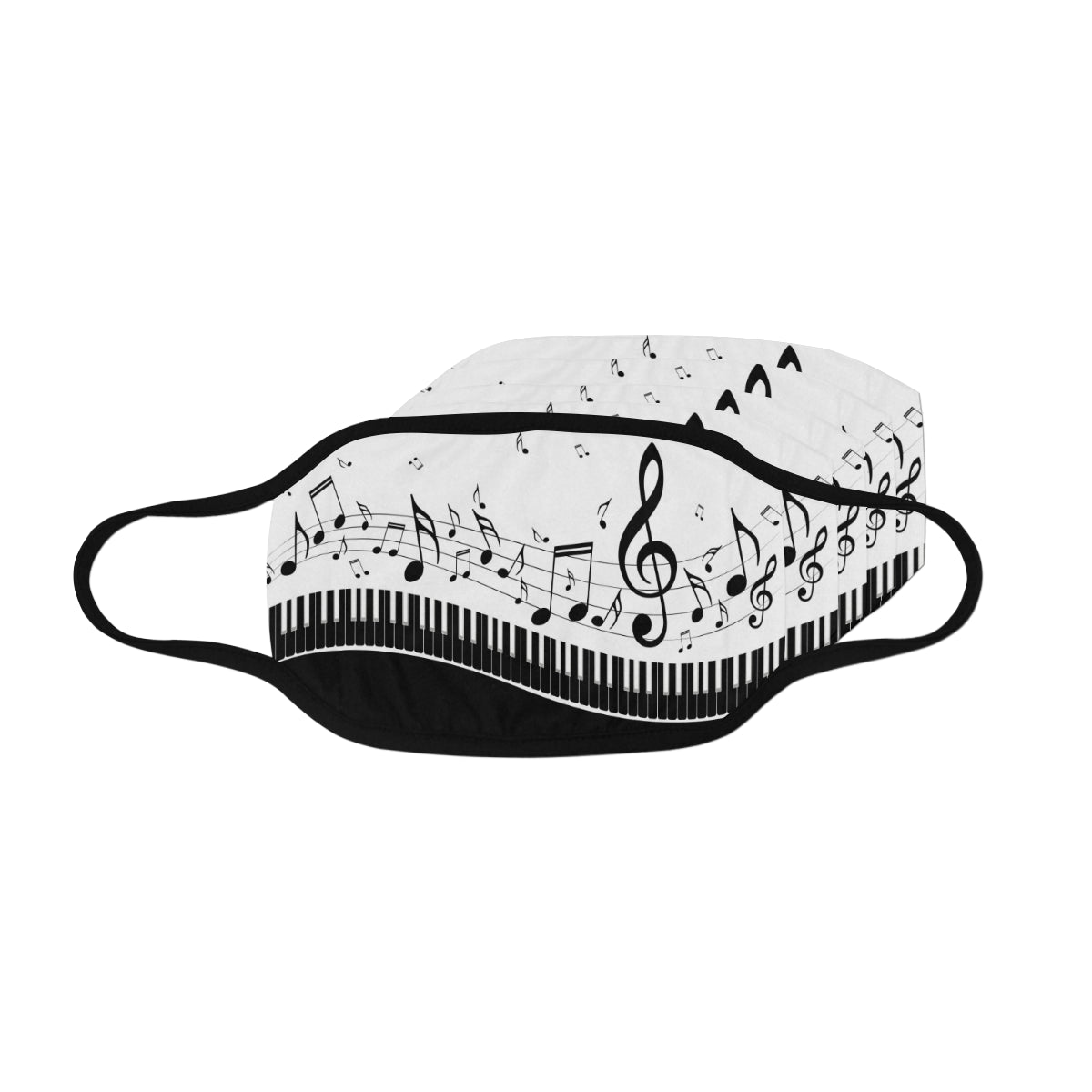 Piano Keys With Musical Notes Mask