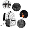 White Music Scores 17-inch Casual Backpack