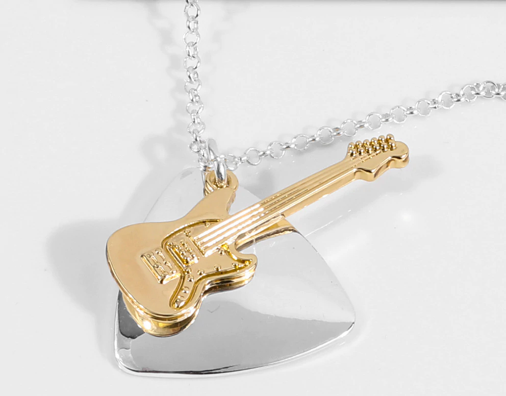 Guitar & Guitar Pick Necklace