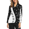 Piano Music Notes Long Sleeve Shirt