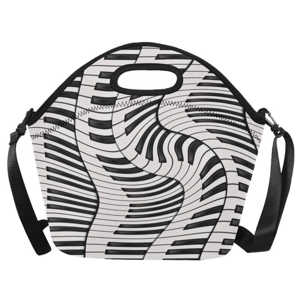 Piano Keys Curve Neoprene Lunch Bag