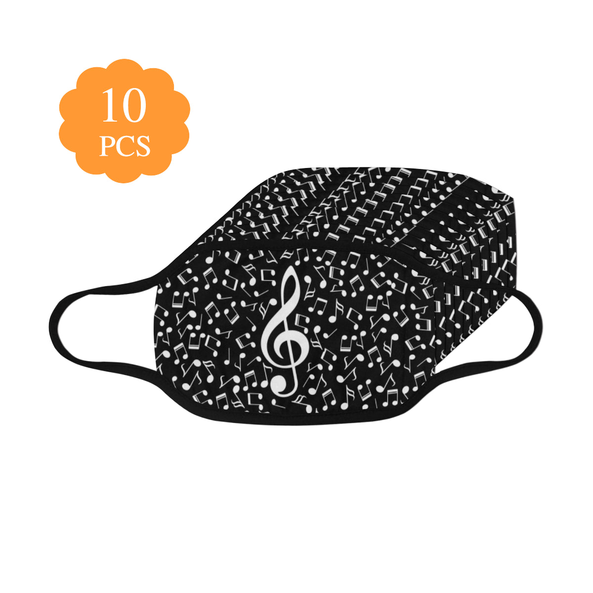 Musical Notes Black Mask