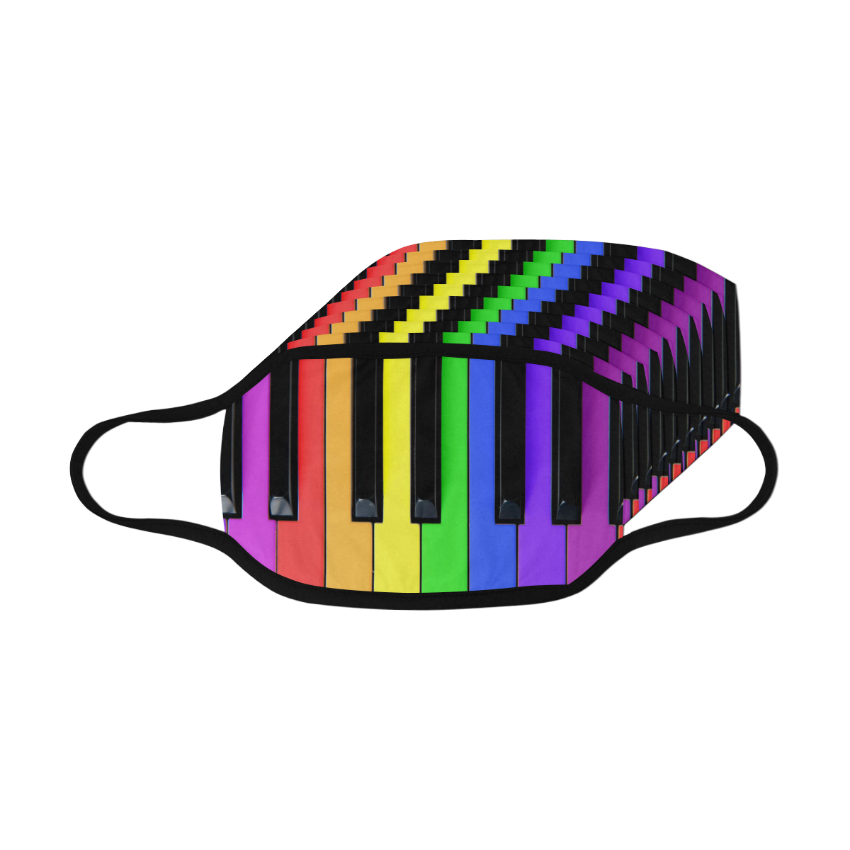 Rainbow Piano Keys Mask