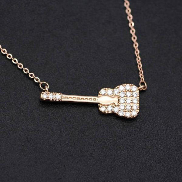 Zircon Guitar Necklace
