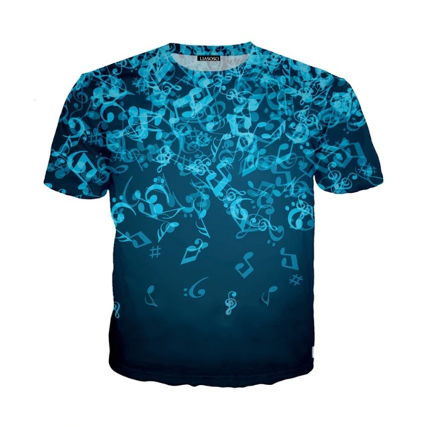 Music Notes 3D Print T-shirt
