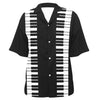 Piano Keys Black Hawaiian Shirt