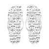 White Music Notes Flip Flops (Unisex)