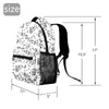 White Music Scores 17-inch Casual Backpack