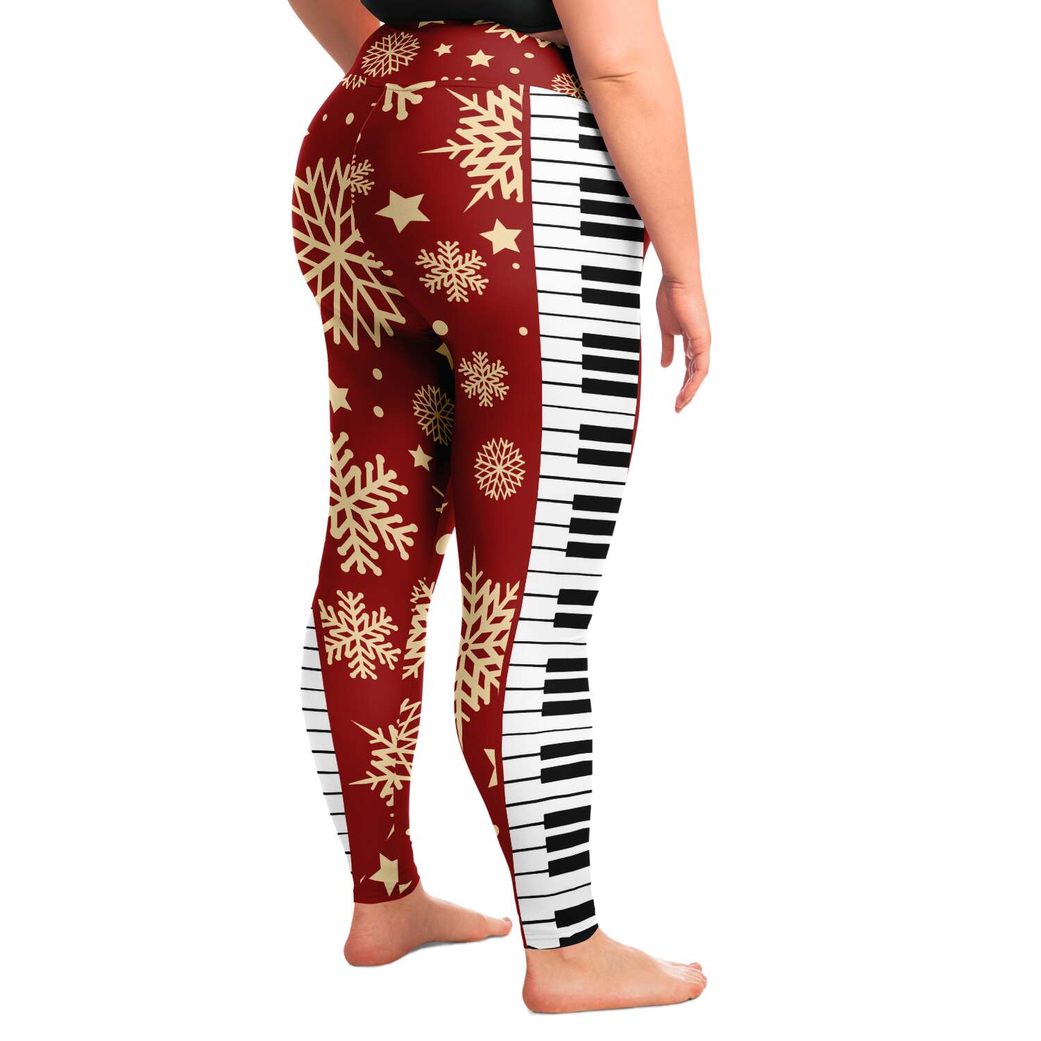 Piano Red Christmas Plus Size Leggings