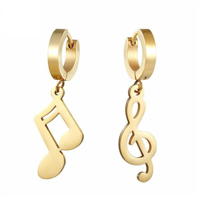 Free - Music Note Hoop Earrings