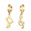 Music Note Hoop Earrings