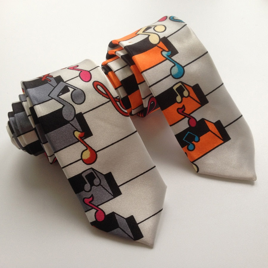 Piano Keys Music Notes Necktie