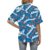 Piano Vinyl Blue Hawaiian Shirt