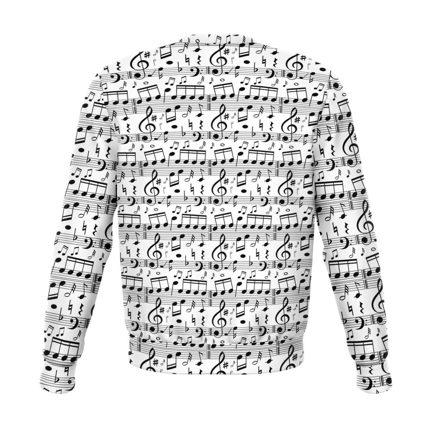 Music Notes Piano Keys White Sweatshirt