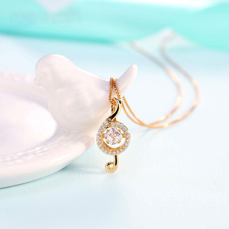 Rose Gold Musical Note Necklace