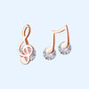 Asymmetric Music Crystal Earrings