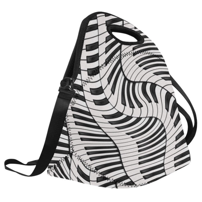 Piano Keys Curve Neoprene Lunch Bag