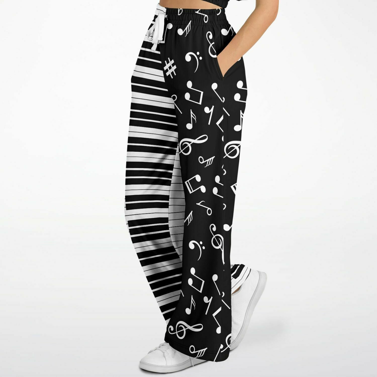 Music Piano Keys Flare Jogger