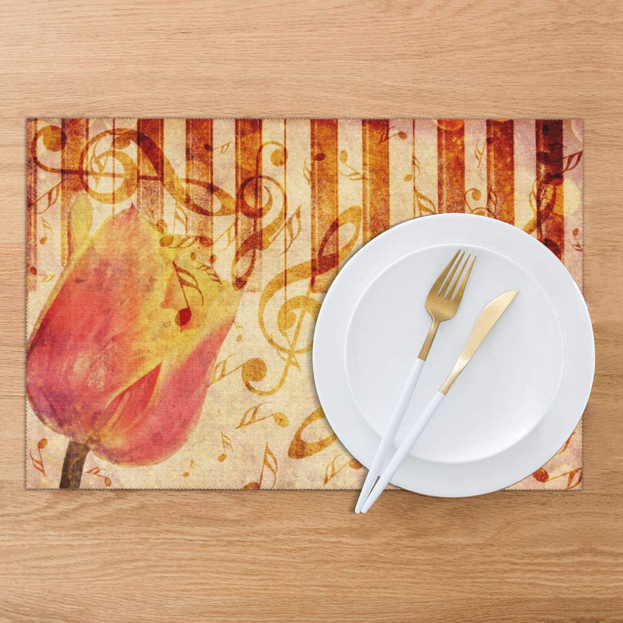 Grunge Tulip Music Dining Pad Set