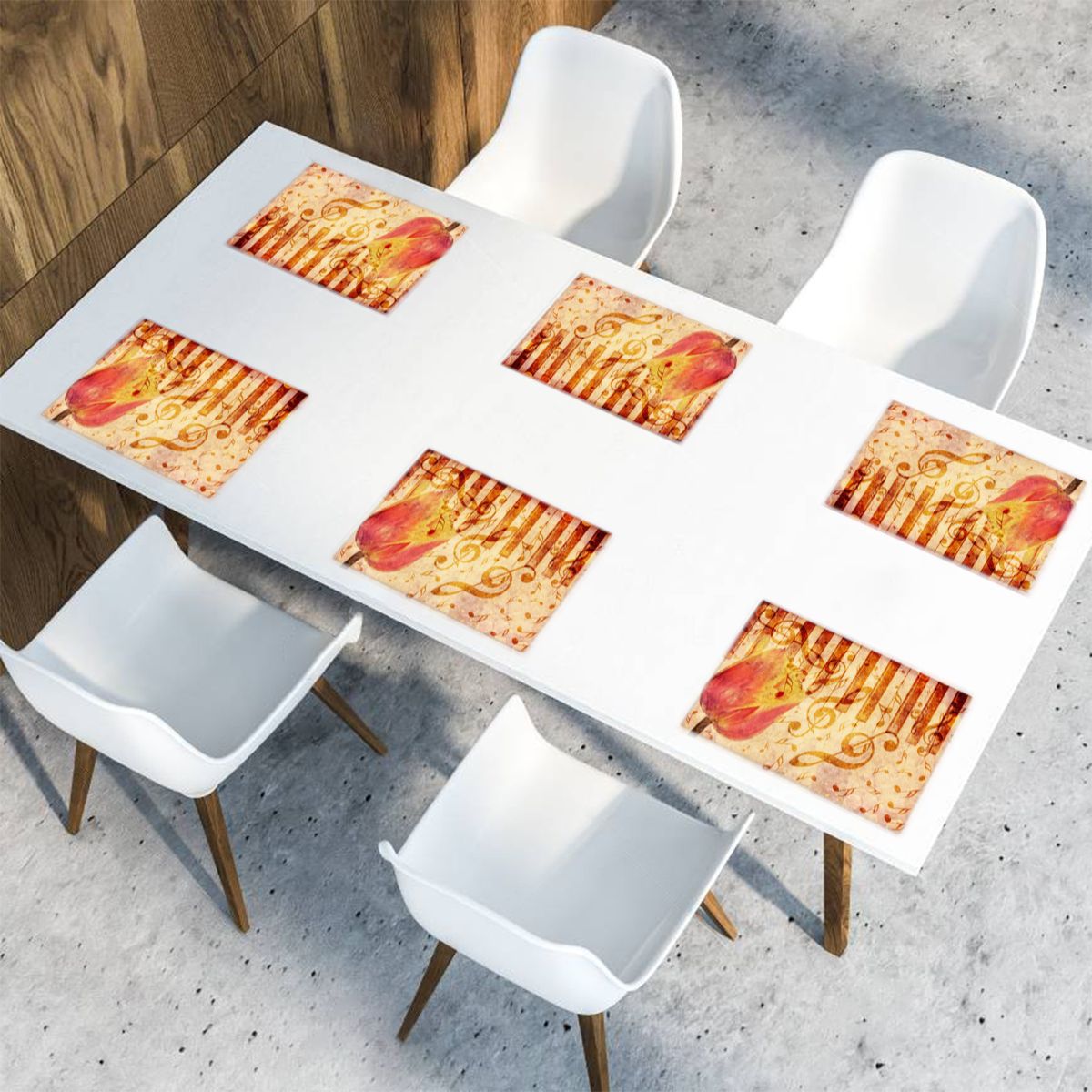 Grunge Tulip Music Dining Pad Set