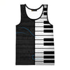 Piano Music 3D Printed Tank Top