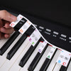 61/88 Keys Removable Piano Key Label Stickers