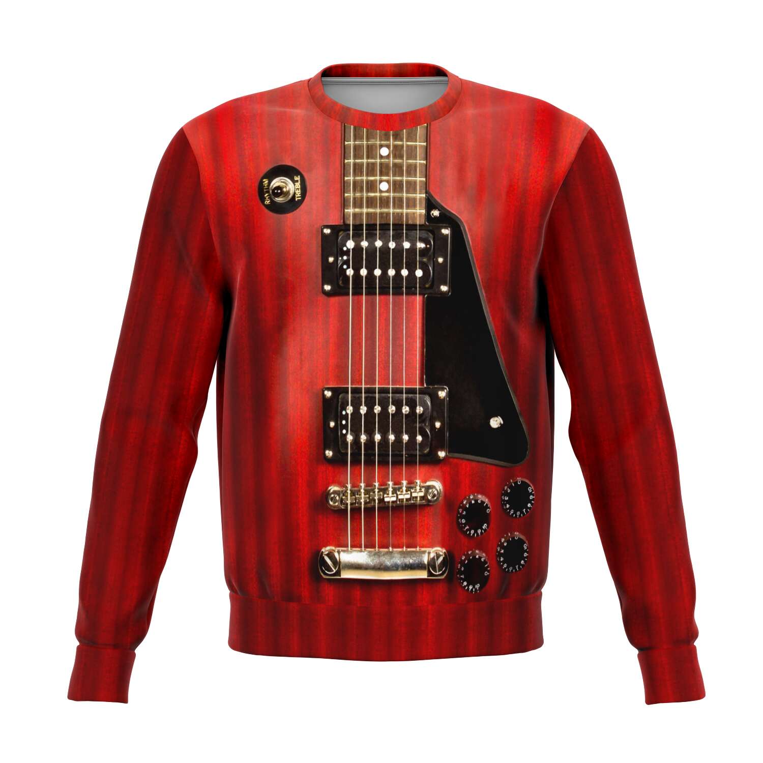 Red  Electric Guitar Sweatshirt