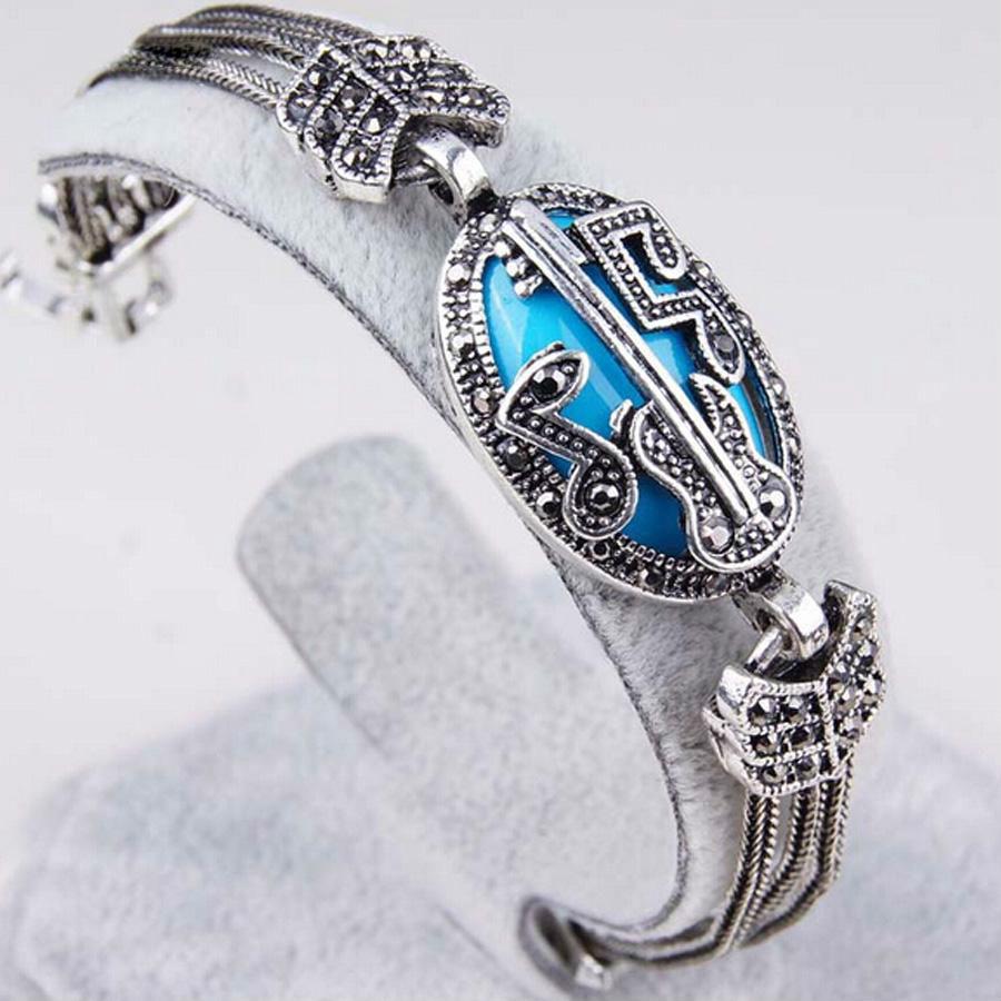 Vintage Music Notes Guitar Bracelet