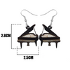Black Piano Earrings