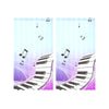 Purple Piano Music Gauze Curtain 28"x63" (Two Pieces)