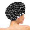 Music Notes Black Shower Cap