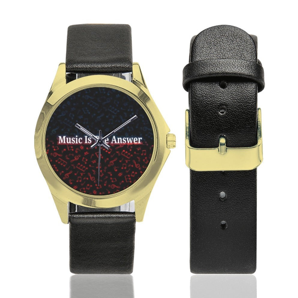 Music Is The Answer Watch (Gold Color)