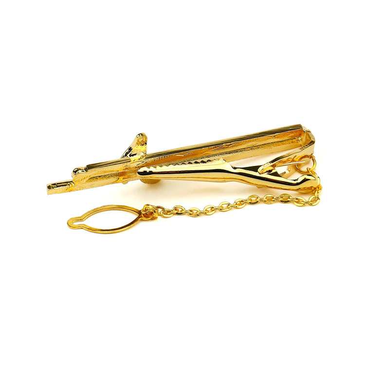 Gold-Color Music Notes Tie Clip