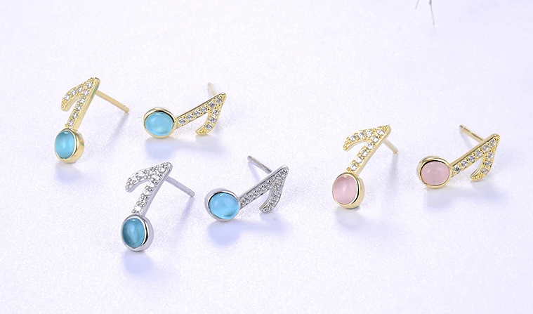 Stud Musical Note Earrings