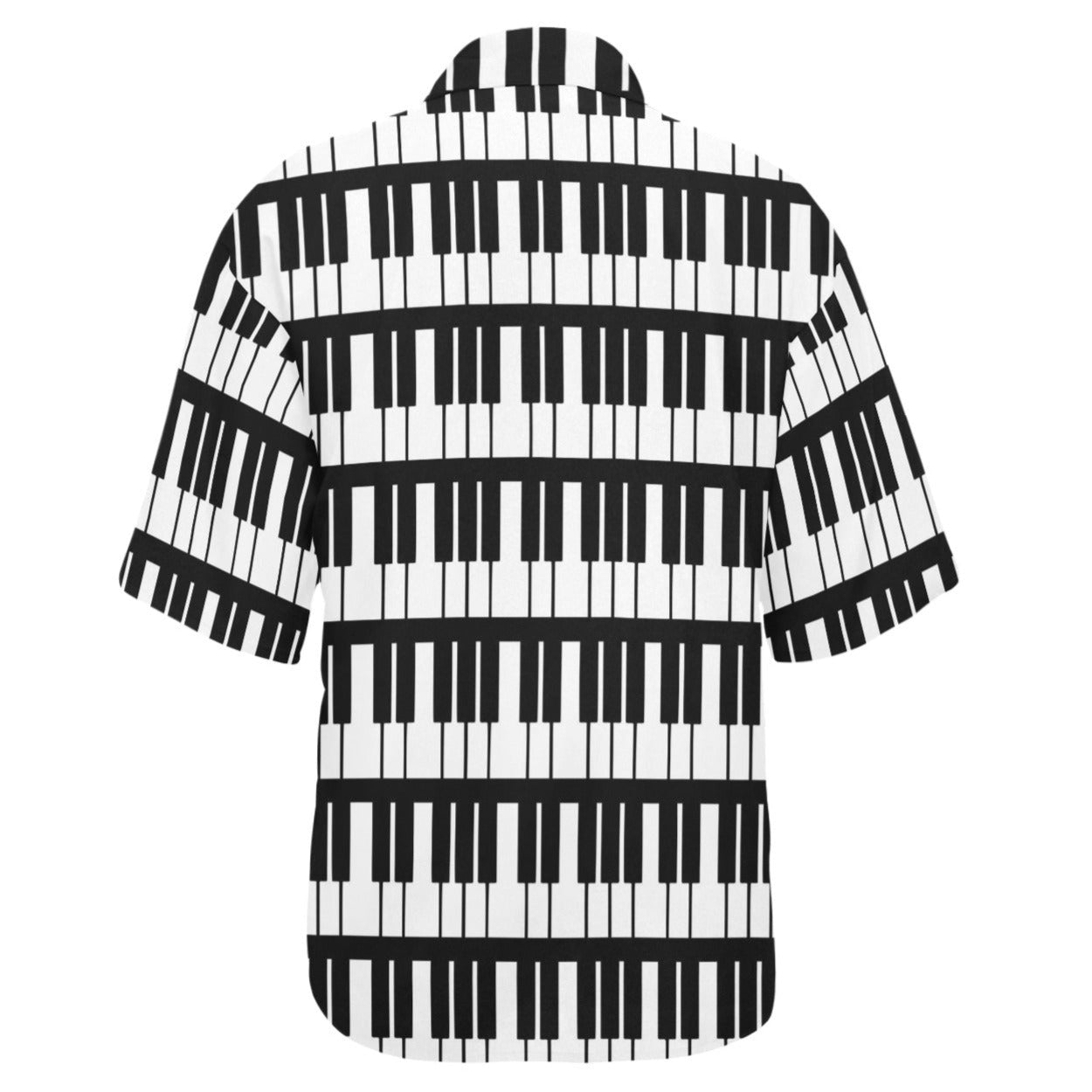 Piano Keys Pattern Hawaiian Shirt
