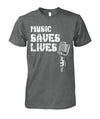 Music Saves Lives T-shirt (Black edition)