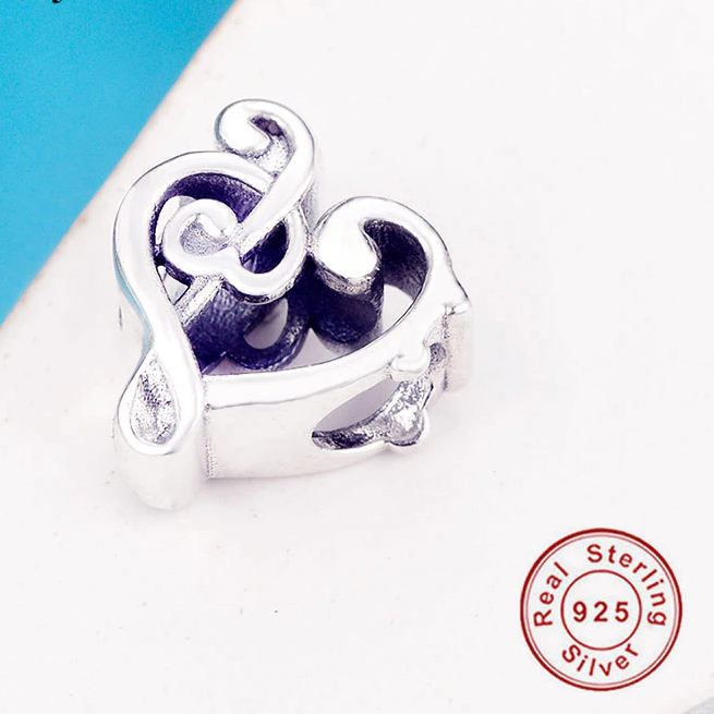 Heart Music Notes Bead