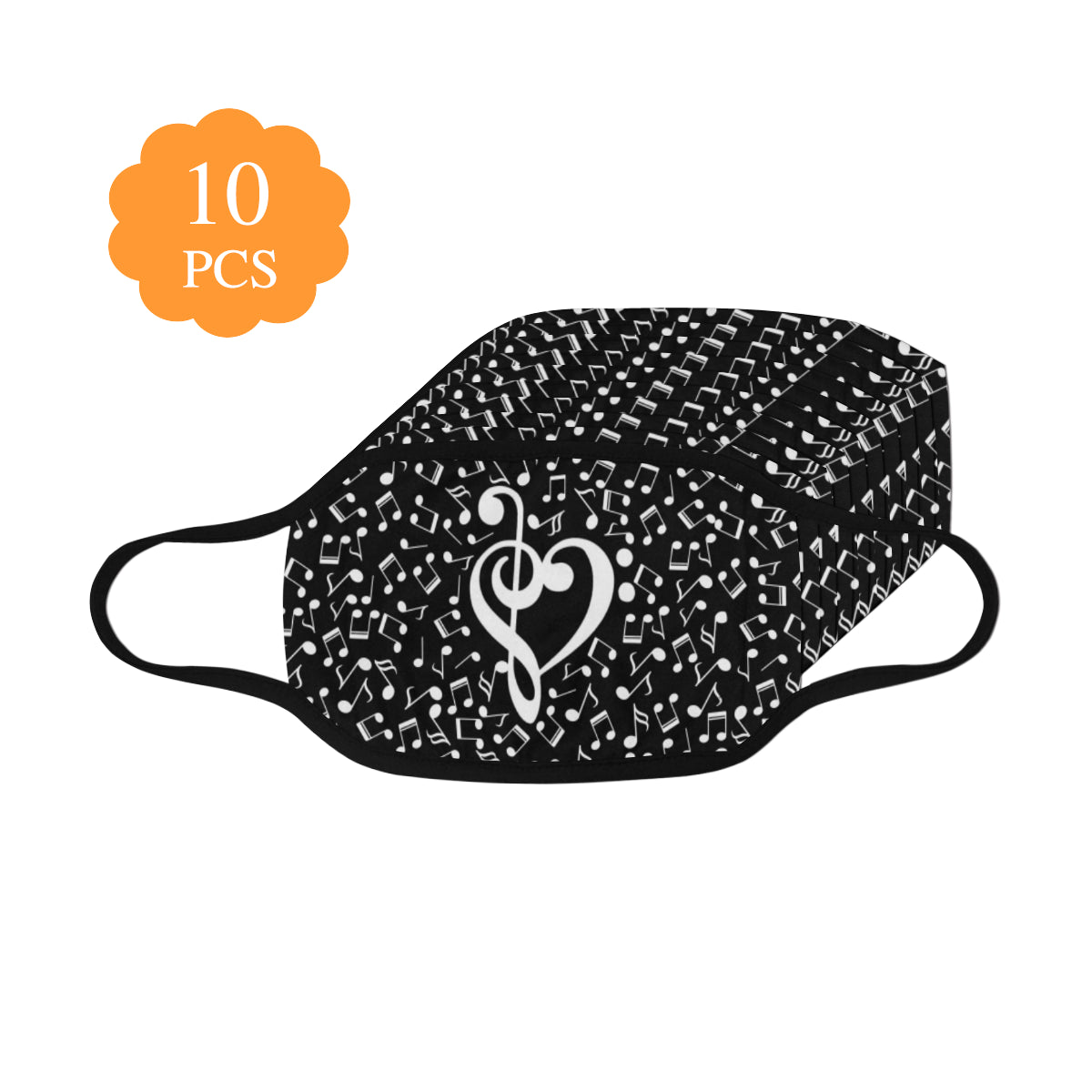 Musical Notes Heart Mask