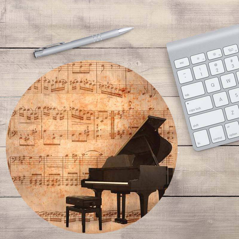 Music Notes Round Mouse Pad