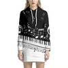 Warm Music Notes Pullover Hoodie - Black & White/Piano / XS - { shop_name }} - Review