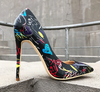 Artistic Graffiti Stiletto High Heels