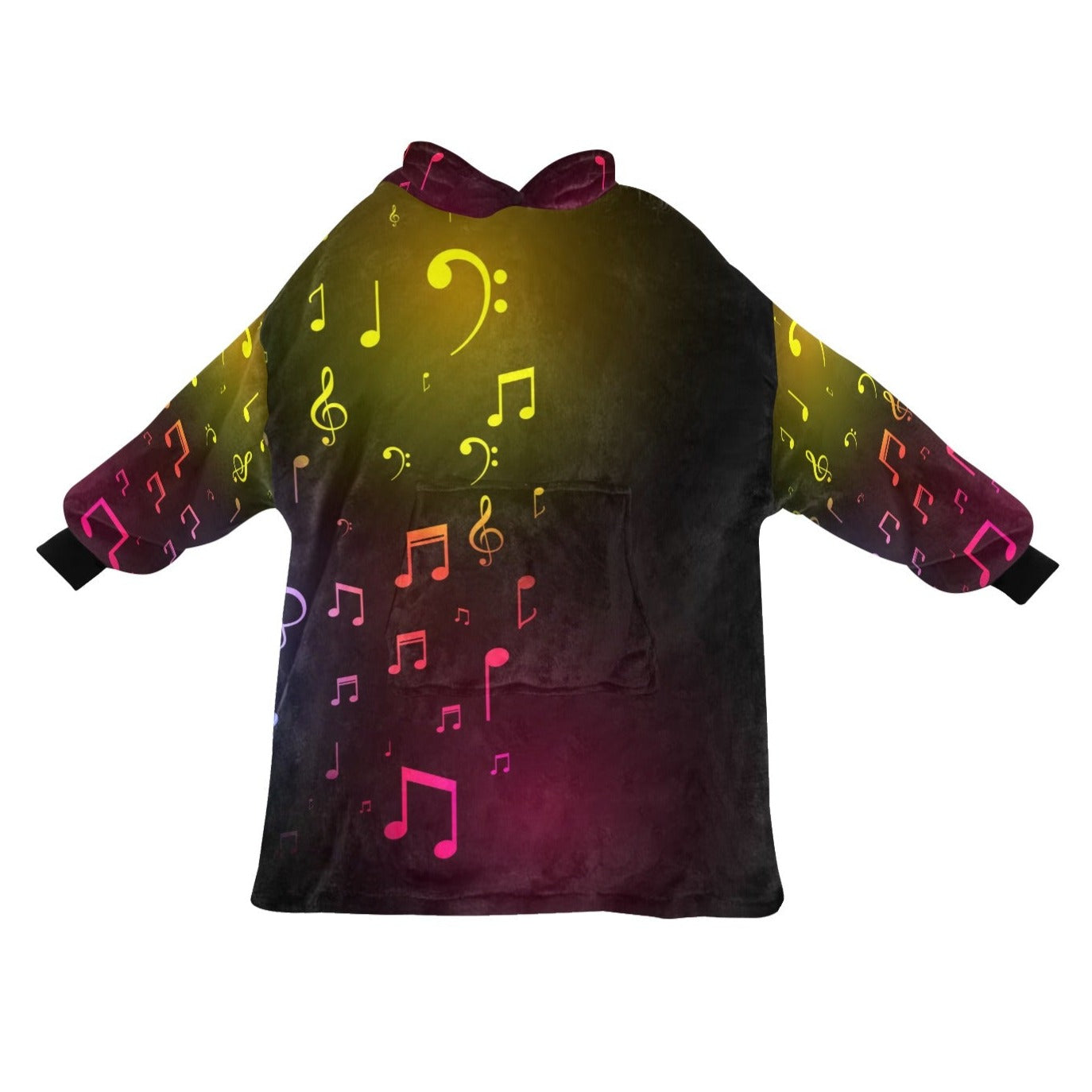 Music Notes Blanket Hoodie