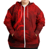 Treble Clef Music Red Zip Hoodie