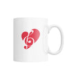 Music Heart White Coffee Mug