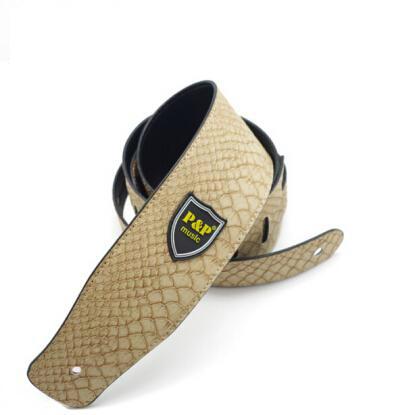 Python Skin Electric Guitar Leather Strap