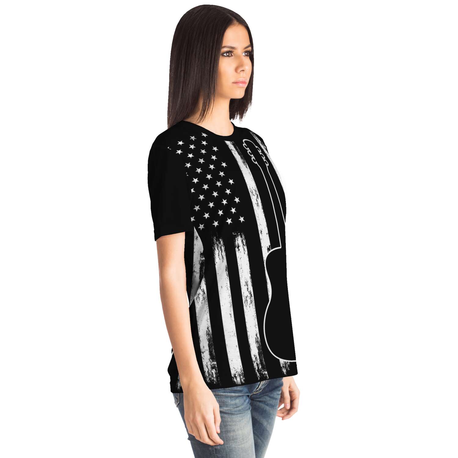 Guitar American Flag T-Shirt